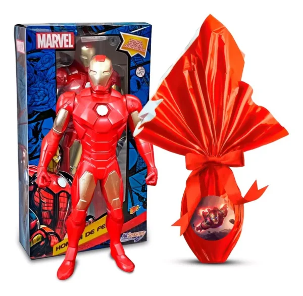 Kit Ovo De Páscoa 250g Homem Aranha Boneco 22cm Luva Lanca - Image 3