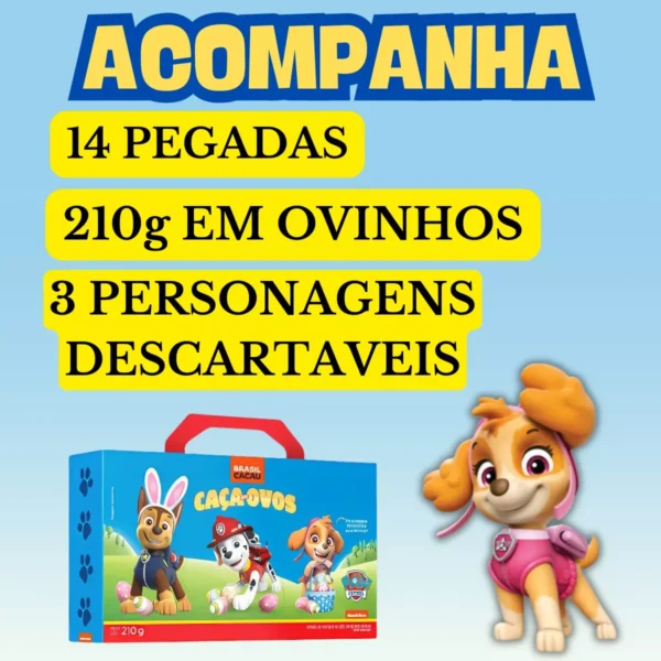 Maleta Patrulha Canina Caça Aos Ovos Brasil Cacau 210g - Image 5