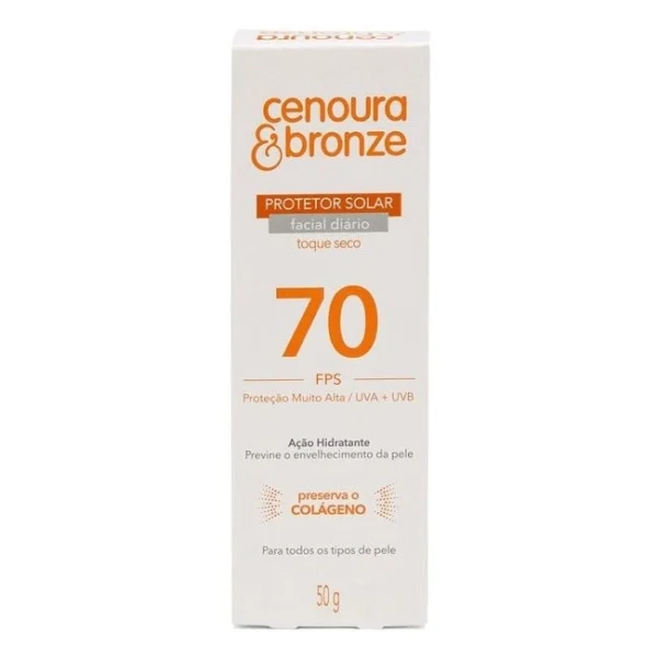 Protetor Solar Facial Cenoura e Bronze FPS70 50g