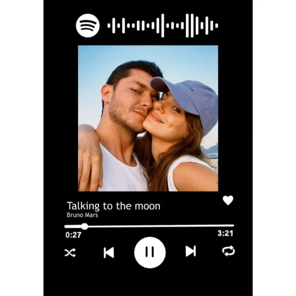 Quadro Spotify c/ Moldura - Personalizado com foto e QR CODE da Música Playlist - Image 3