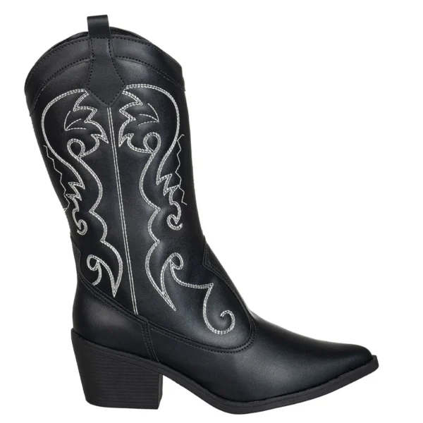 Bota Texana Feminina Cano Alto Salto Médio - Image 3