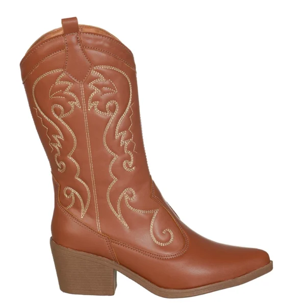 Bota Texana Feminina Cano Alto Salto Médio - Image 5