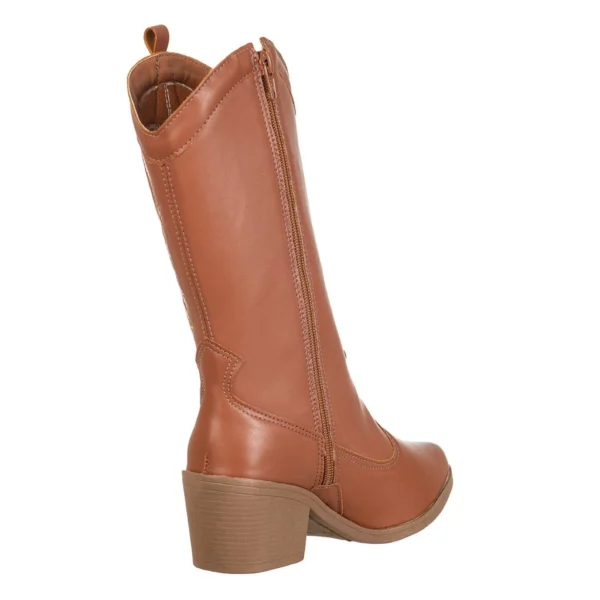 Bota Texana Feminina Cano Alto Salto Médio - Image 6