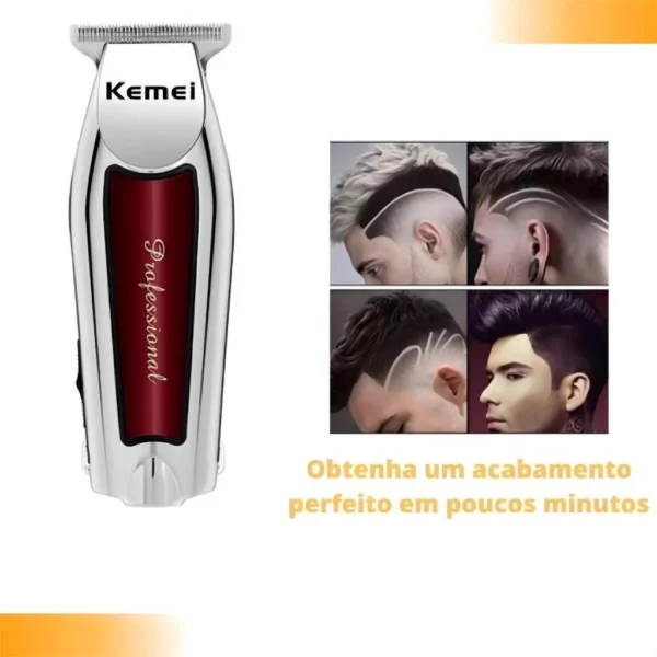 Máquina De Acabamento Barbearia Barba Cabelo Bigode Profissional - Imagem 6