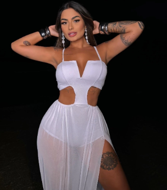 Vestido Feminino Longo Saia Com Short - Imagem 2