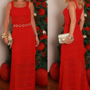 Conjunto Saia Longa e Cropped Tricot