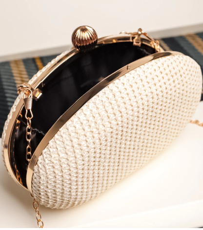 Bolsa Clutch Feminina Palha Festas Verão - Imagem 3