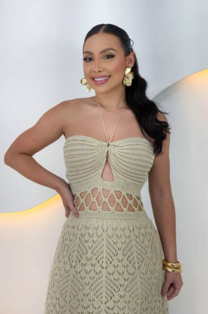 Vestido Tricot Longo Forrado - Imagem 4