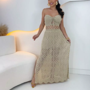 Vestido Tricot Longo Forrado