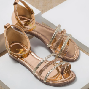 Sandália Rasteira Feminina Tira Trançada