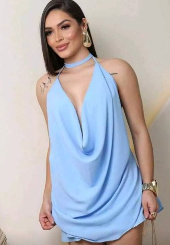 Vestido Feminino Decotado Frente Única - Imagem 5